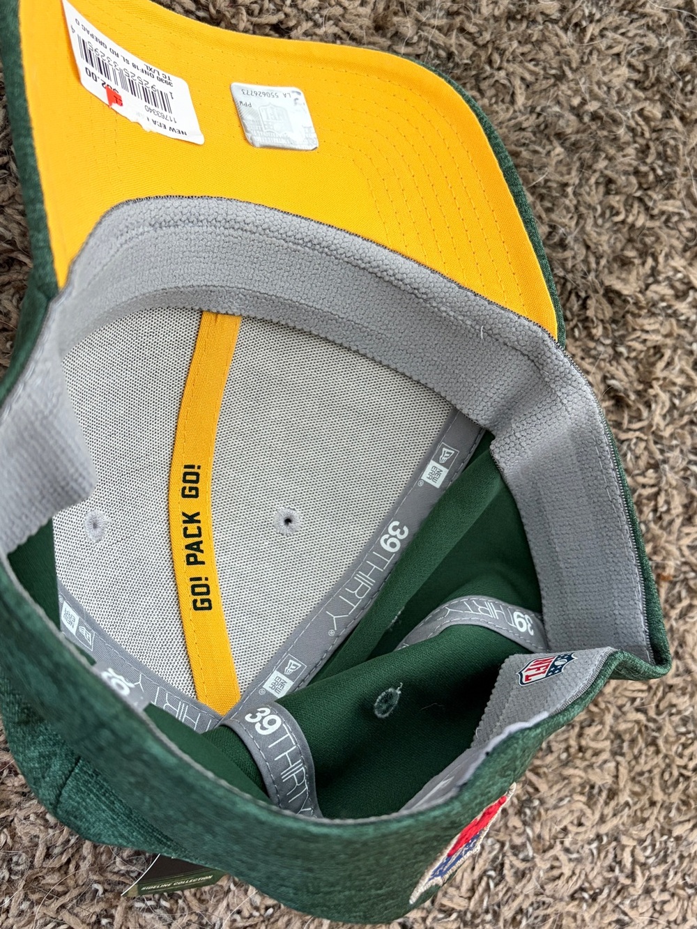 New Era Green & Gray Green Bay Packers 39THIRTY Stretch Fit Hat - Picture 4 of 5